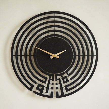 Sabr and Salat  Kufic Metal Wall Clock